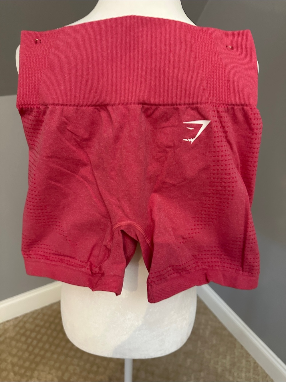 Gymshark Red High-Waist Seamless Bike Shorts